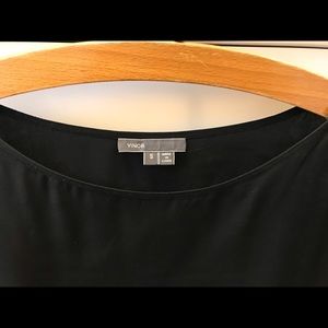 Silk Vince black blouse with buttons. Small